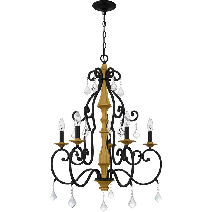 Myhouse Lighting Quoizel - AEA5026MBK - Five Light Chandelier - Althea - Matte Black