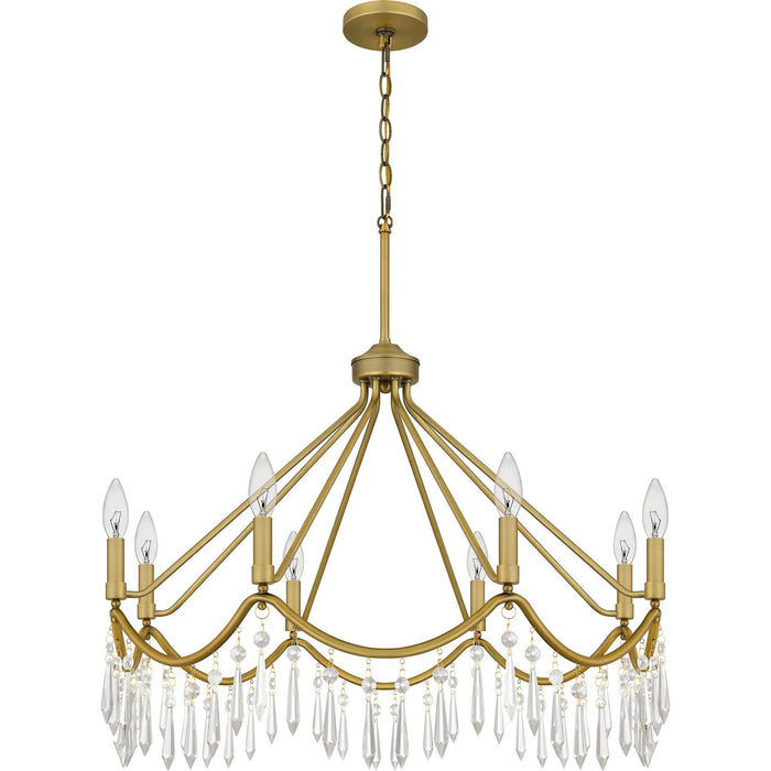 Myhouse Lighting Quoizel - AID5030AB - Eight Light Chandelier - Airedale - Aged Brass