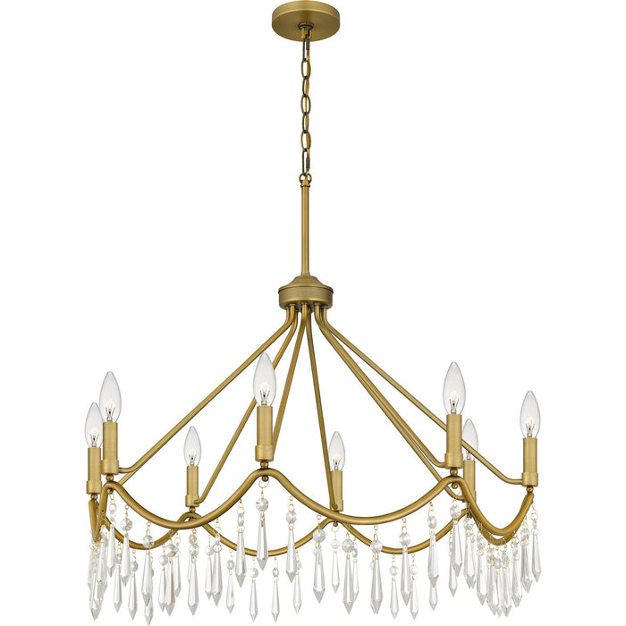 Myhouse Lighting Quoizel - AID5030AB - Eight Light Chandelier - Airedale - Aged Brass