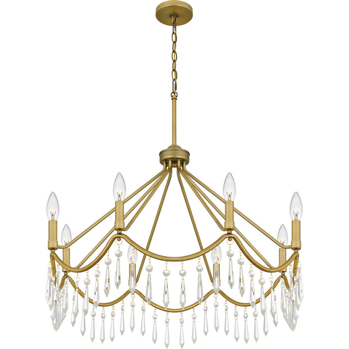 Myhouse Lighting Quoizel - AID5030AB - Eight Light Chandelier - Airedale - Aged Brass