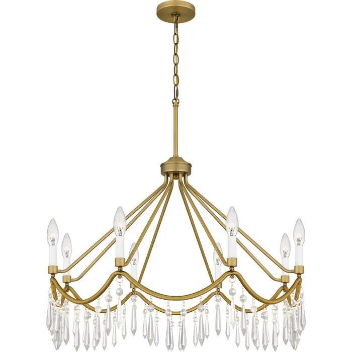 Myhouse Lighting Quoizel - AID5030AB - Eight Light Chandelier - Airedale - Aged Brass