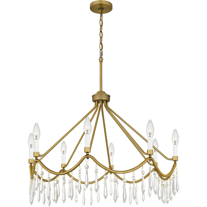 Myhouse Lighting Quoizel - AID5030AB - Eight Light Chandelier - Airedale - Aged Brass