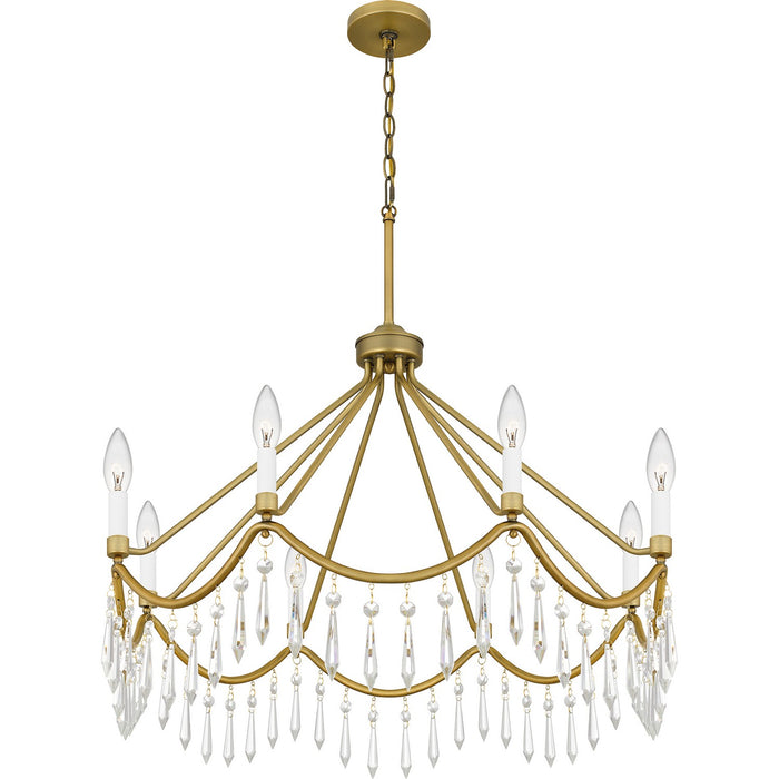 Myhouse Lighting Quoizel - AID5030AB - Eight Light Chandelier - Airedale - Aged Brass