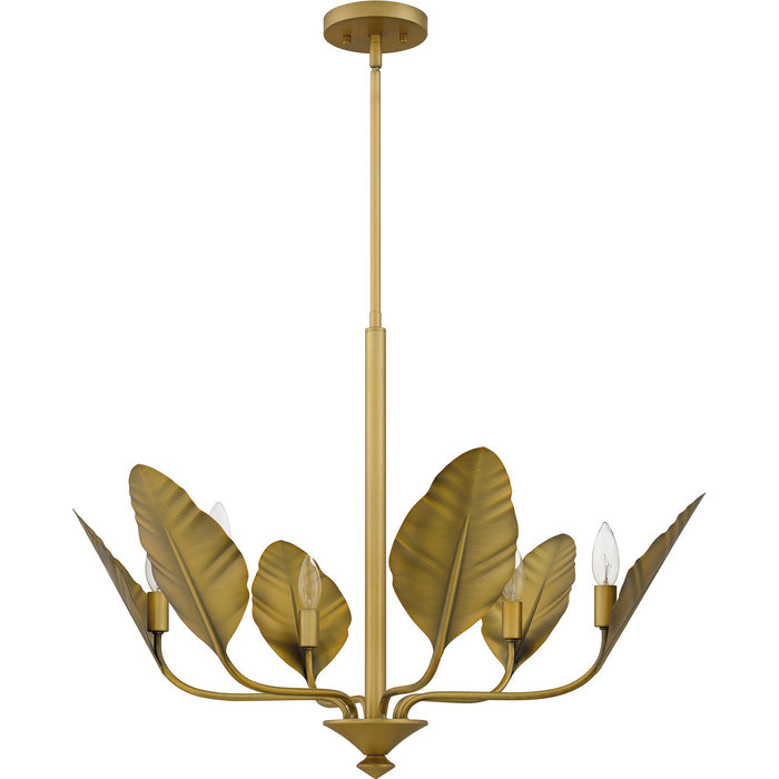 Myhouse Lighting Quoizel - BAY5028AB - Six Light Chandelier - Bayley - Aged Brass