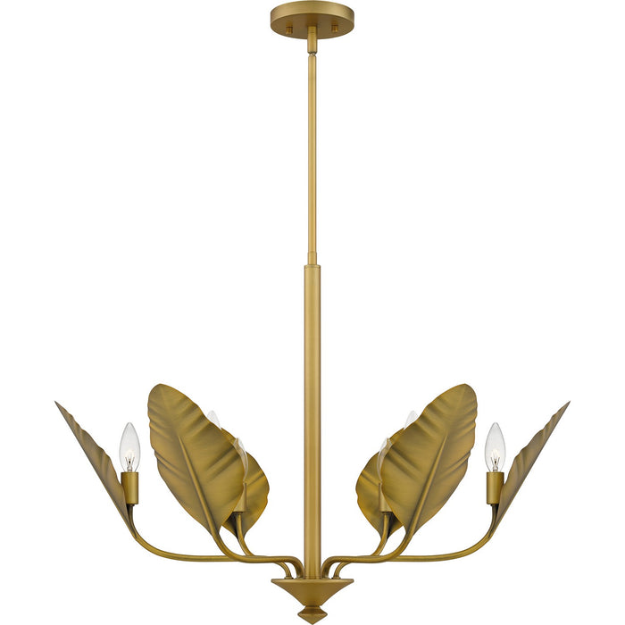 Myhouse Lighting Quoizel - BAY5028AB - Six Light Chandelier - Bayley - Aged Brass