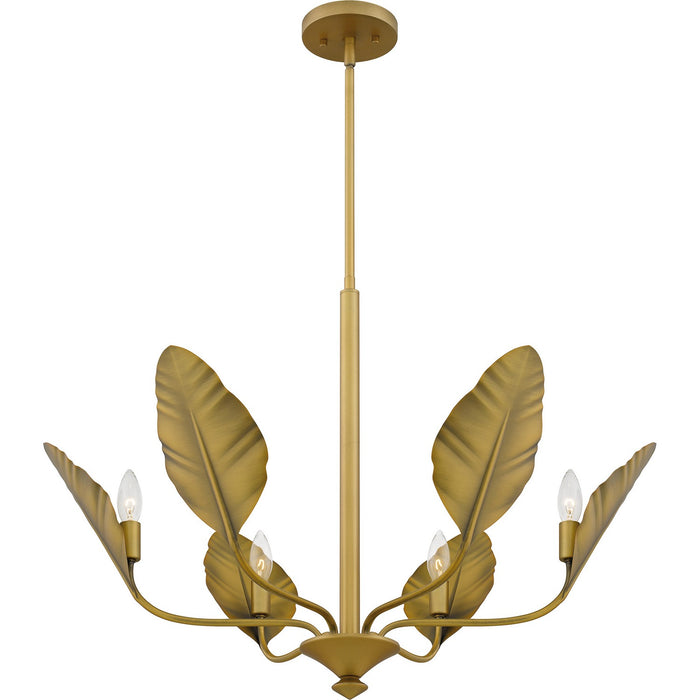 Myhouse Lighting Quoizel - BAY5028AB - Six Light Chandelier - Bayley - Aged Brass