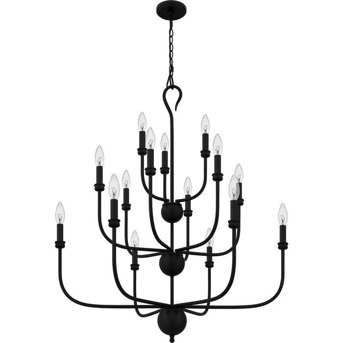 Myhouse Lighting Quoizel - BLA5032MBK - 15 Light Chandelier - Blanche - Matte Black