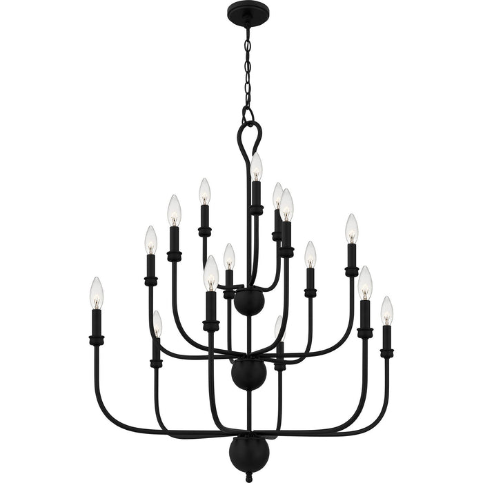 Myhouse Lighting Quoizel - BLA5032MBK - 15 Light Chandelier - Blanche - Matte Black