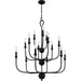 Myhouse Lighting Quoizel - BLA5032MBK - 15 Light Chandelier - Blanche - Matte Black