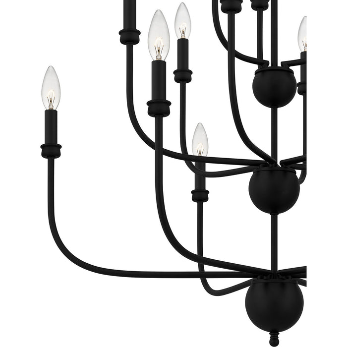 Myhouse Lighting Quoizel - BLA5032MBK - 15 Light Chandelier - Blanche - Matte Black