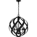 Myhouse Lighting Quoizel - BMS2820EK - Four Light Pendant - Blacksmith - Earth Black