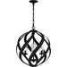 Myhouse Lighting Quoizel - BMS2820EK - Four Light Pendant - Blacksmith - Earth Black