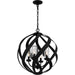 Myhouse Lighting Quoizel - BMS2820EK - Four Light Pendant - Blacksmith - Earth Black