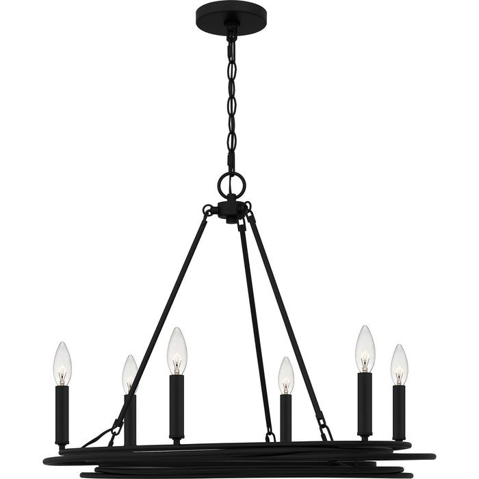 Myhouse Lighting Quoizel - CPE5025MBK - Six Light Chandelier - Calliope - Matte Black