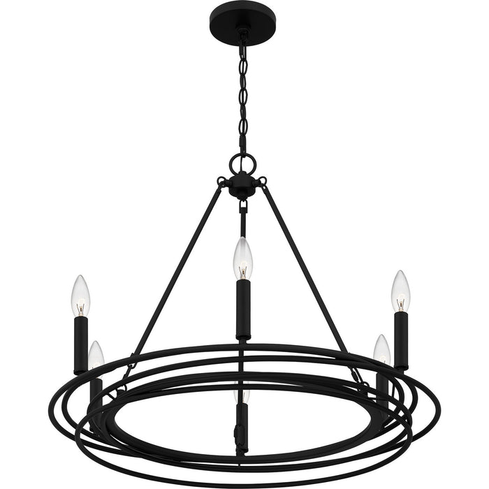 Myhouse Lighting Quoizel - CPE5025MBK - Six Light Chandelier - Calliope - Matte Black