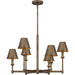 Myhouse Lighting Quoizel - CRO5026SU - Six Light Chandelier - Cross - Statuary Bronze