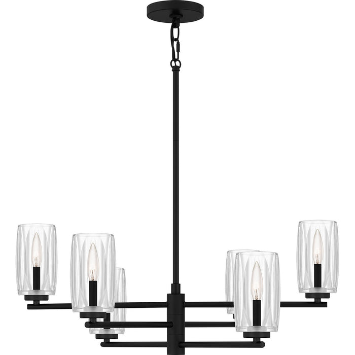 Myhouse Lighting Quoizel - CUN5026MBK - Six Light Chandelier - Cunningham - Matte Black