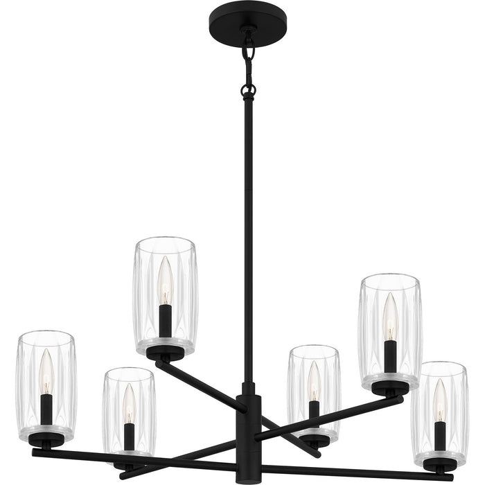 Myhouse Lighting Quoizel - CUN5026MBK - Six Light Chandelier - Cunningham - Matte Black