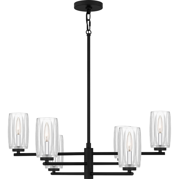 Myhouse Lighting Quoizel - CUN5026MBK - Six Light Chandelier - Cunningham - Matte Black