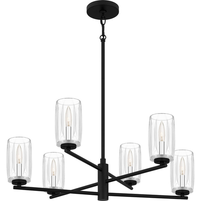 Myhouse Lighting Quoizel - CUN5026MBK - Six Light Chandelier - Cunningham - Matte Black