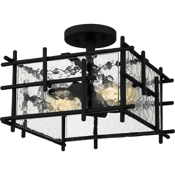 Myhouse Lighting Quoizel - DPN1713MBK - Two Light Semi Flush Mount - Daphne - Matte Black