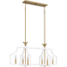 Myhouse Lighting Quoizel - DSL638W - Six Light Linear Chandelier - Dusty Lane - Matte White