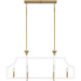 Myhouse Lighting Quoizel - DSL638W - Six Light Linear Chandelier - Dusty Lane - Matte White