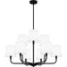 Myhouse Lighting Quoizel - GGR5032MBK - Nine Light Chandelier - Gallagher - Matte Black