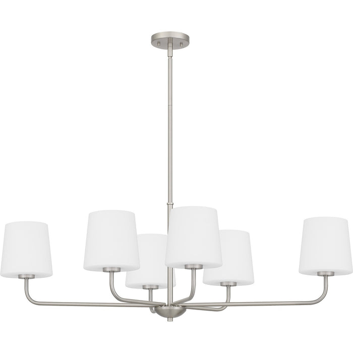 Myhouse Lighting Quoizel - GGR642BN - Six Light Linear Chandelier - Gallagher - Brushed Nickel