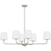 Myhouse Lighting Quoizel - GGR642BN - Six Light Linear Chandelier - Gallagher - Brushed Nickel