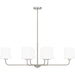 Myhouse Lighting Quoizel - GGR642BN - Six Light Linear Chandelier - Gallagher - Brushed Nickel