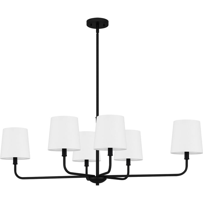 Myhouse Lighting Quoizel - GGR642MBK - Six Light Linear Chandelier - Gallagher - Matte Black