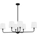 Myhouse Lighting Quoizel - GGR642MBK - Six Light Linear Chandelier - Gallagher - Matte Black