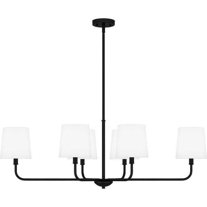 Myhouse Lighting Quoizel - GGR642MBK - Six Light Linear Chandelier - Gallagher - Matte Black