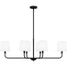 Myhouse Lighting Quoizel - GGR642MBK - Six Light Linear Chandelier - Gallagher - Matte Black