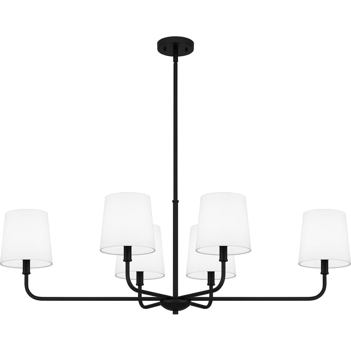 Myhouse Lighting Quoizel - GGR642MBK - Six Light Linear Chandelier - Gallagher - Matte Black