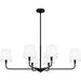 Myhouse Lighting Quoizel - GGR642MBK - Six Light Linear Chandelier - Gallagher - Matte Black