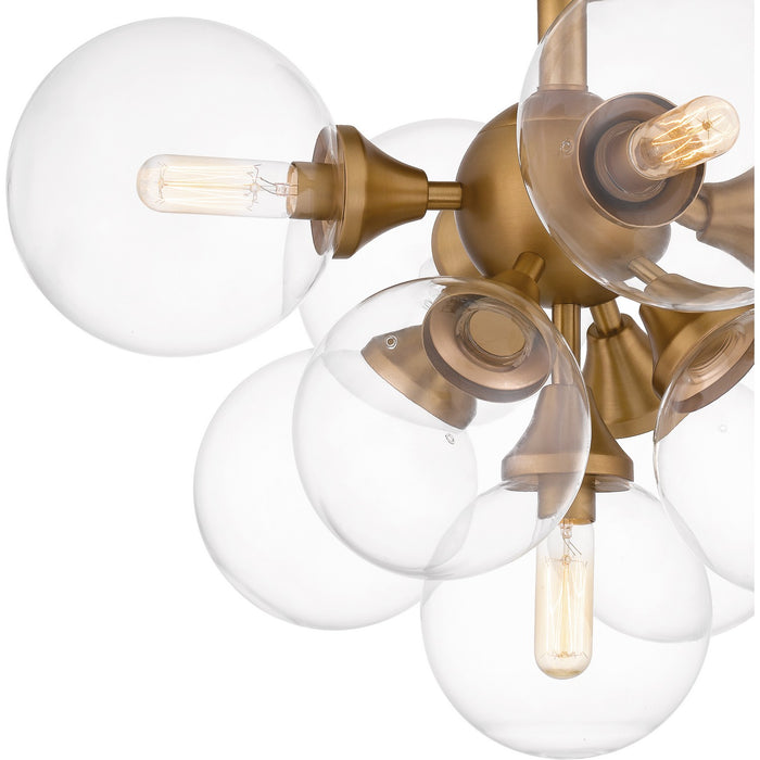 Myhouse Lighting Quoizel - GLI1720BWS - Five Light Semi Flush Mount - Glinda - Brushed Weathered Brass