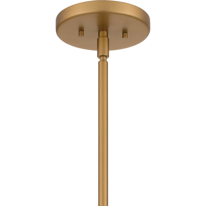 Myhouse Lighting Quoizel - GLI2820BWS - Four Light Pendant - Glinda - Brushed Weathered Brass