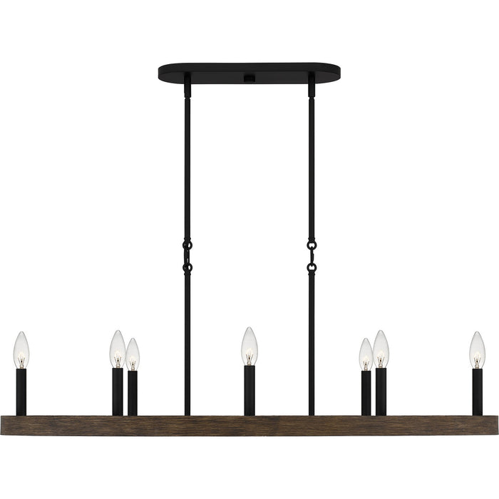 Myhouse Lighting Quoizel - HDR842MBK - Nine Light Linear Chandelier - Hendrix - Matte Black