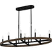 Myhouse Lighting Quoizel - HDR842MBK - Nine Light Linear Chandelier - Hendrix - Matte Black