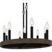 Myhouse Lighting Quoizel - HDR842MBK - Nine Light Linear Chandelier - Hendrix - Matte Black