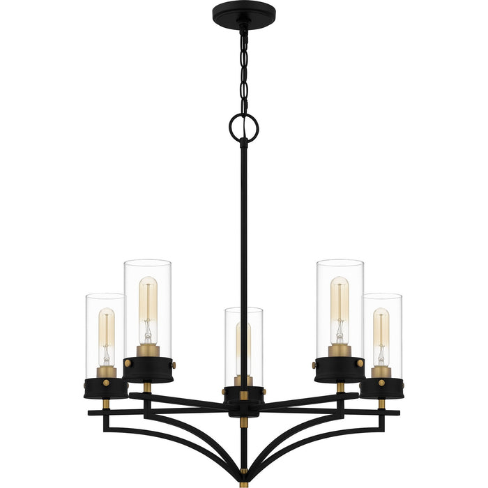 Myhouse Lighting Quoizel - HLS5026MBK - Five Light Chandelier - Hillside - Matte Black