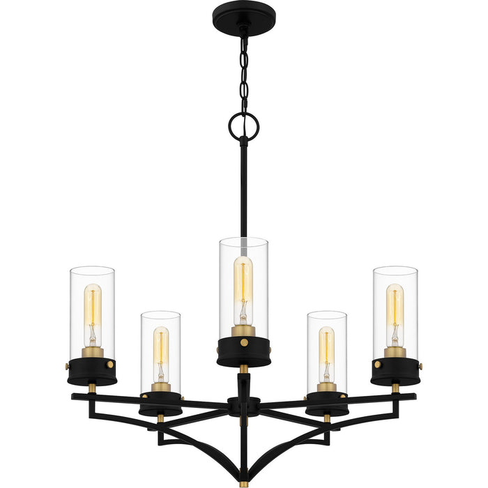 Myhouse Lighting Quoizel - HLS5026MBK - Five Light Chandelier - Hillside - Matte Black