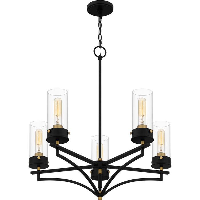 Myhouse Lighting Quoizel - HLS5026MBK - Five Light Chandelier - Hillside - Matte Black