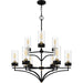 Myhouse Lighting Quoizel - HLS5031MBK - Nine Light Chandelier - Hillside - Matte Black