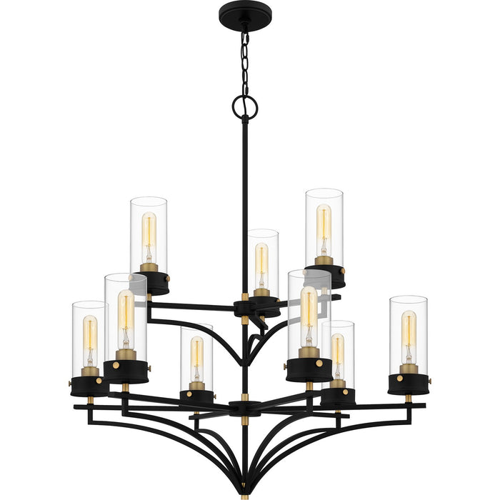 Myhouse Lighting Quoizel - HLS5031MBK - Nine Light Chandelier - Hillside - Matte Black