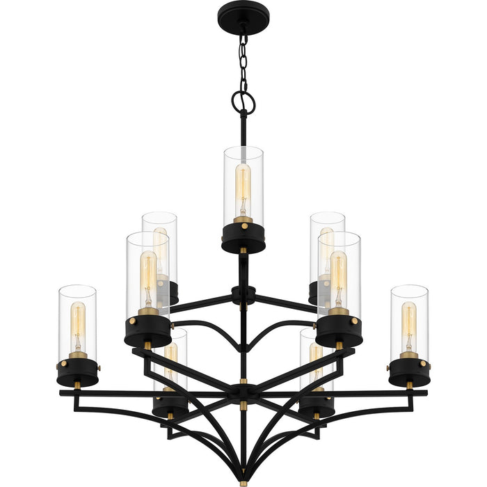 Myhouse Lighting Quoizel - HLS5031MBK - Nine Light Chandelier - Hillside - Matte Black