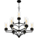 Myhouse Lighting Quoizel - HLS5031MBK - Nine Light Chandelier - Hillside - Matte Black