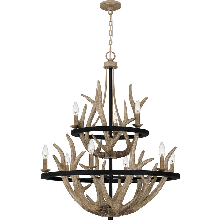 Myhouse Lighting Quoizel - JR5032EK - Nine Light Chandelier - Journey - Earth Black